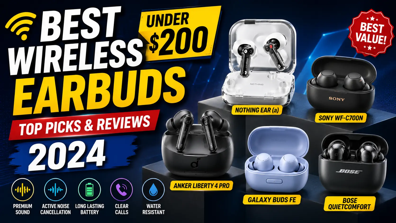 Best Wireless Earbuds Under 200 Dollars 2024- Complete Buying Guide, Pros, Cons & Top Picks