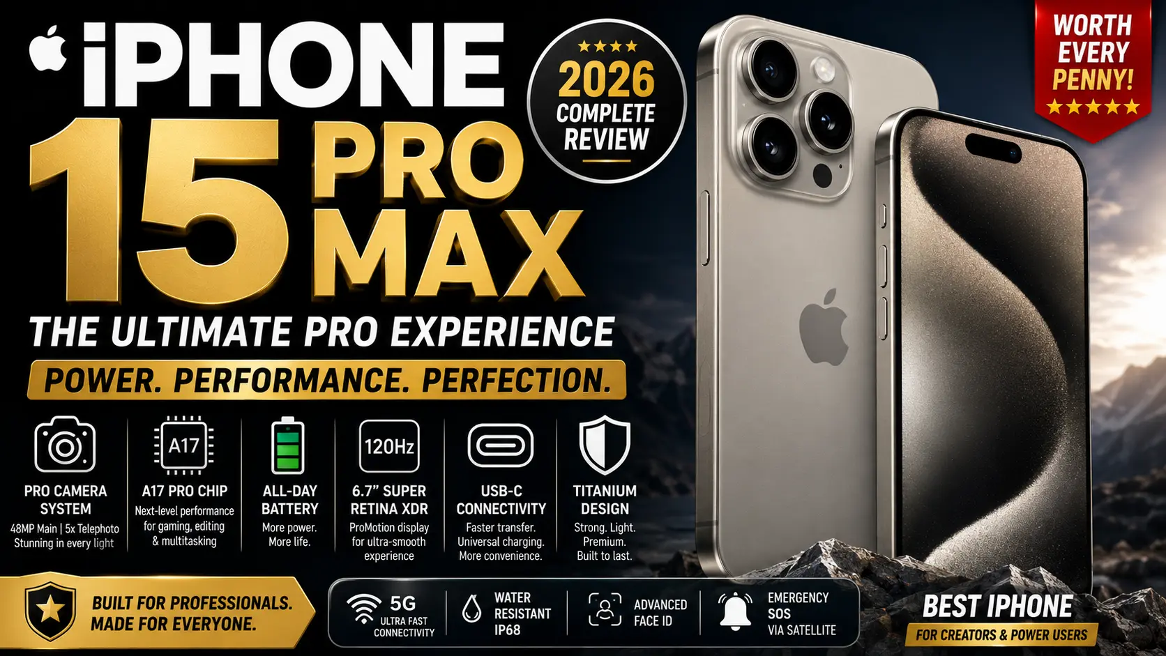 iPhone 15 Pro Max Review 2026: Features, Performance, Camera, Battery Life, Pros, Cons & Buying Guide